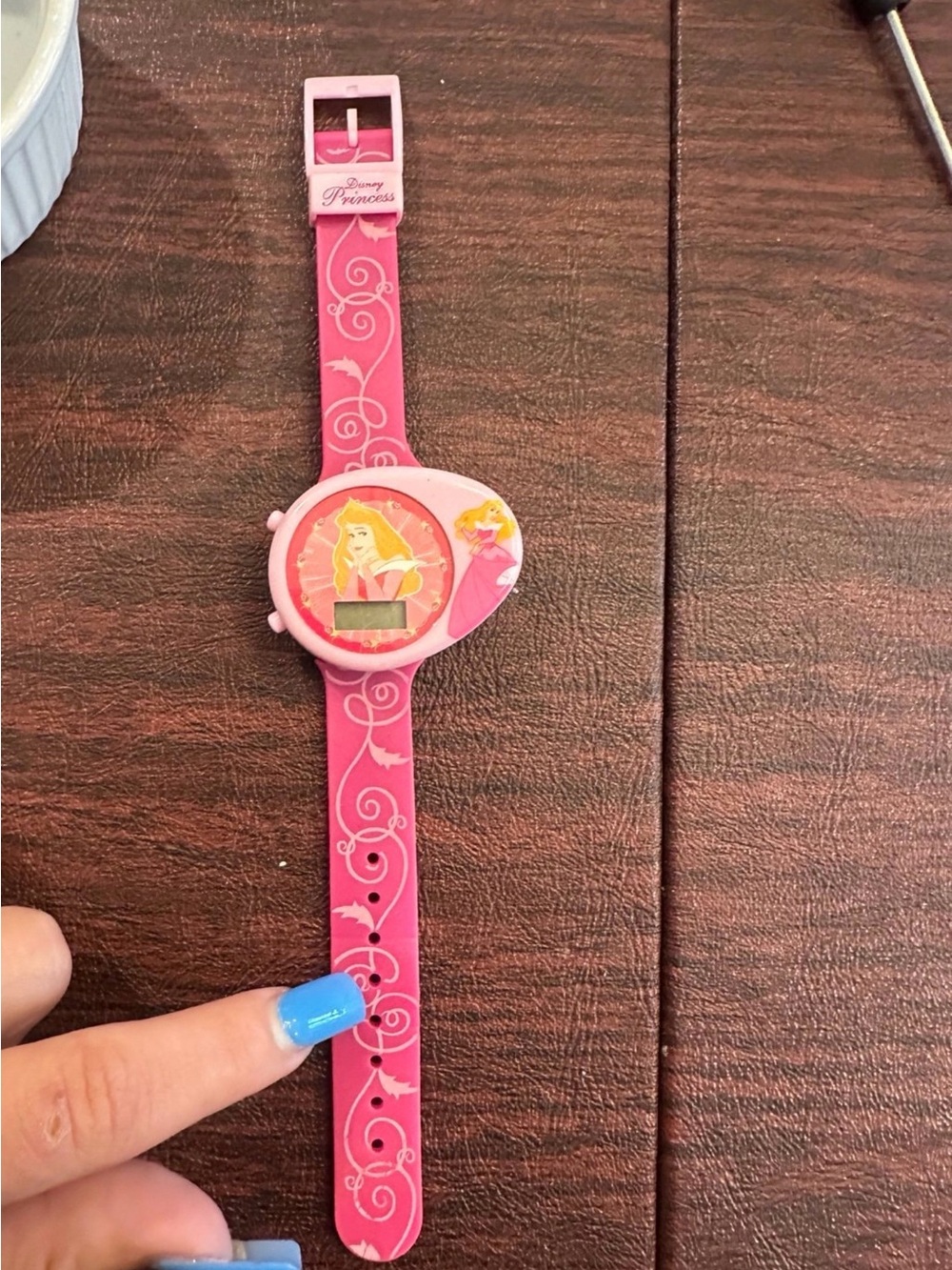 Vintage 1990s Disney Princess Sleeping Beauty Digital Watch – Pink